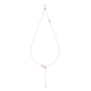 Swarovski Infinity Y字型ネックレス, インフィニティ, ホワイト, ローズゴールドトーン・プレーティング - Swarovski, 5521346
