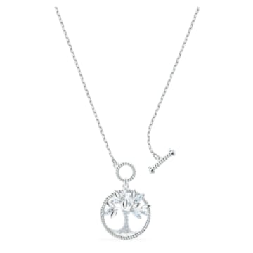 Swarovski Symbolic necklace, Tree of life, White, Rhodium plated - Swarovski, 5521463