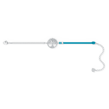 Swarovski Symbolic bracelet, Tree of life, Medium, Blue, Rhodium plated - Swarovski, 5521494