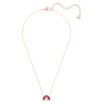 Swarovski Sparkling Dance Ladybug Necklace, Red, Gold-tone plated - Swarovski, 5521787