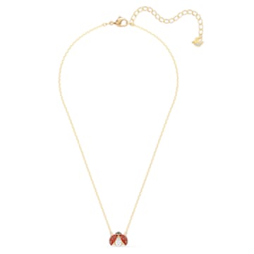 Swarovski Sparkling Dance Ladybug Necklace, Red, Gold-tone plated - Swarovski, 5521787