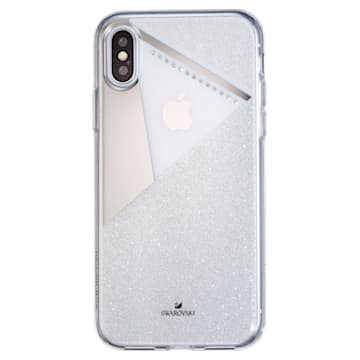 Subtle smartphone case, iPhone® X/XS, Silver Tone - Swarovski, 5522076