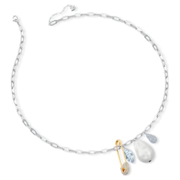 So Cool Cluster Necklace, White, Mixed metal finish - Swarovski, 5522875