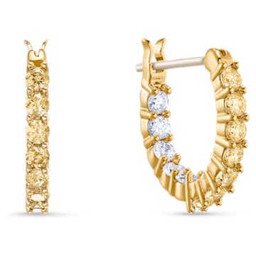 Vittore Hoop Pierced Earrings, Gold tone, Gold-tone plated - Swarovski, 5522880