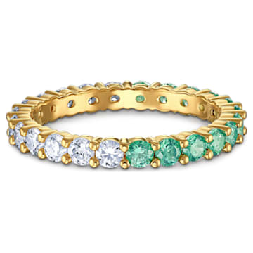 Vittore Half ring, Green, Gold-tone plated - Swarovski, 5522882