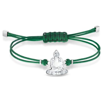 Swarovski Power Collection Buddha bracelet, Medium, Green, Stainless steel - Swarovski, 5523173