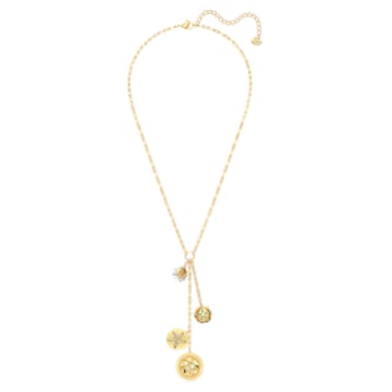 Shine Y necklace, Multicolored, Gold-tone plated - Swarovski, 5524186