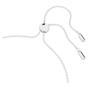Swarovski Infinity 手鏈, 無限符號和心形, 白色, 鍍白金色 - Swarovski, 5524421