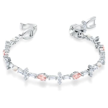 Perfection bracelet, Pink, Rhodium plated - Swarovski, 5524544