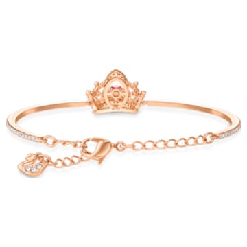Bee A Queen Bangle, Red, Rose-gold tone plated - Swarovski, 5524545