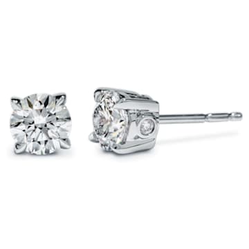 Eternity stud earrings, Diamond TCW 0.45 carat, 18K white gold - Swarovski, 5524686