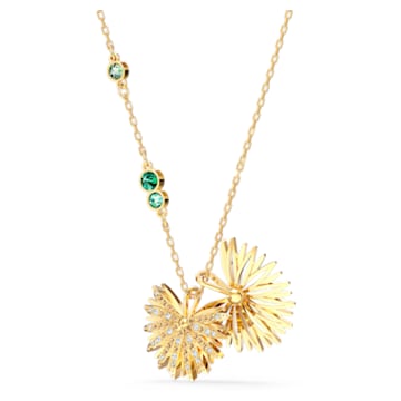 Swarovski Symbolic Palm Halskette, Grün, Goldlegierungsschicht - Swarovski, 5525086
