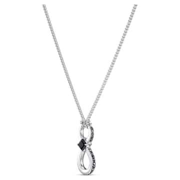 Swarovski Infinity pendant, Infinity, Black, Rhodium plated - Swarovski, 5528109