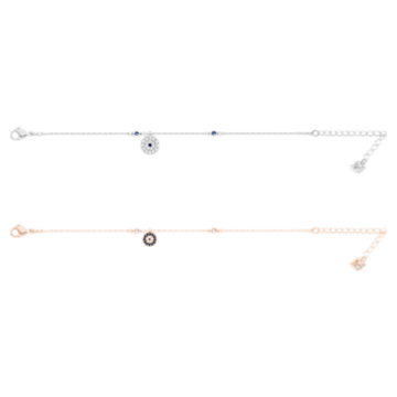 Bracelet Crystal Wishes, Parure (2), Œil porte-bonheur, Bleu, Finition mix de métal - Swarovski, 5528199