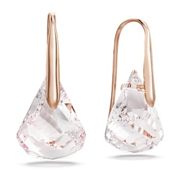 Długie kolczyki Lunar, Różowe, Powłoka w odcieniu różowego złota - Swarovski, 5528509