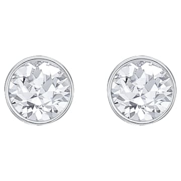 Lattitude 드롭 이어링, 화이트, 로듐 플래팅 - Swarovski, 5528513
