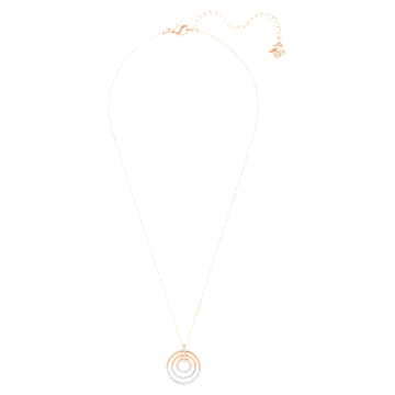 Circle pendant, Round shape, White, Mixed metal finish - Swarovski, 5528565