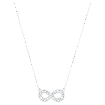 Latisha ネックレス, インフィニティ, ホワイト, ロジウム・プレーティング - Swarovski, 5528911