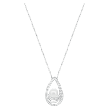 Free pendant, White, Rhodium plated - Swarovski, 5528928