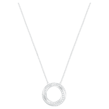 Hilt necklace, White, Rhodium plated - Swarovski, 5528929