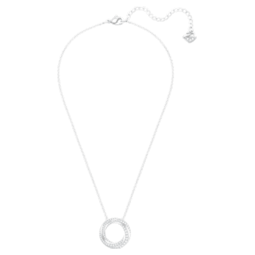 Hilt Halskette, Runde Form, Weiß, Rhodiniert - Swarovski, 5528929