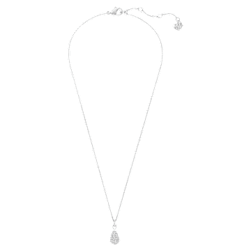 Pandantiv Heloise, Alb, Placat cu rodiu - Swarovski, 5528931