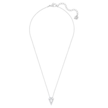 Funk necklace, White, Rhodium plated - Swarovski, 5528933