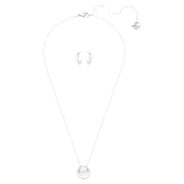 Parure Free, Blanc, Métal rhodié - Swarovski, 5528946