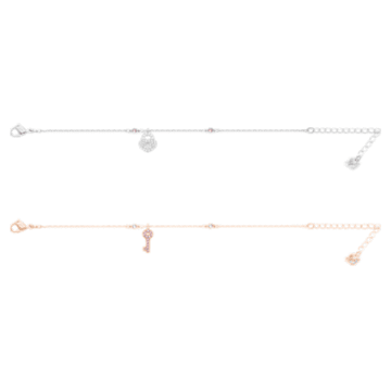 Crystal Wishes 手鏈, 套裝 (2), 鎖, 粉紅色, 多種金屬潤飾 - Swarovski, 5529346