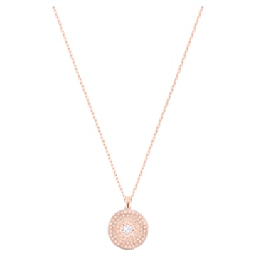 Locket pendant, Heart, Pink, Rose gold-tone plated - Swarovski, 5529372