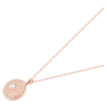 Locket pendant, Pink, Mixed metal finish - Swarovski, 5529372