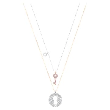Crystal Wishes Anhänger, Set (2), Schlüssel, Rosa, Metallmix - Swarovski, 5529570