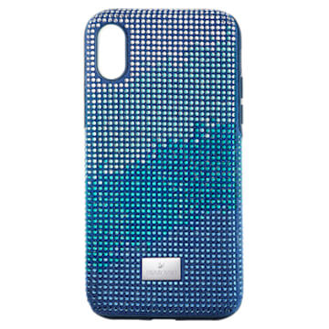 Crystalgram Smartphone Case with Bumper, iPhone® X/XS, Blue - Swarovski, 5532209