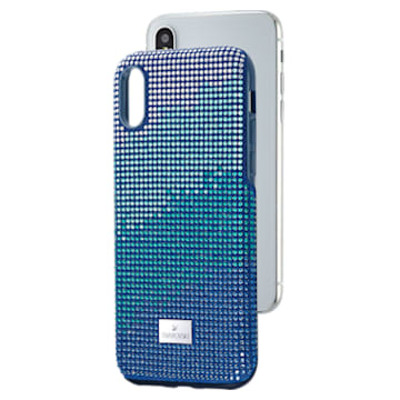 Crystalgram with Bumper smartphone case, iPhone® X/XS, Blue - Swarovski, 5532209