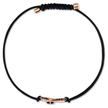 Swarovski Infinity bracelet, Infinity, Black, Rose-gold tone plated - Swarovski, 5533721