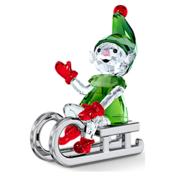 Elfe du Père Noël sur luge - Swarovski, 5533947