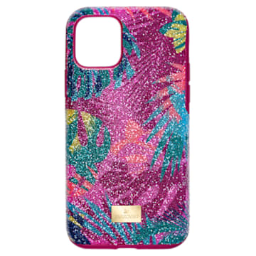 Tropical smartphone case, Leaf, iPhone® 11 Pro, Multicolored - Swarovski, 5533960