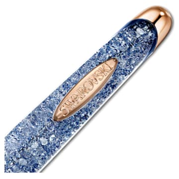 Stylo à bille Crystalline Nova Anniversary, Bleu, Placage de ton or rosé - Swarovski, 5534317