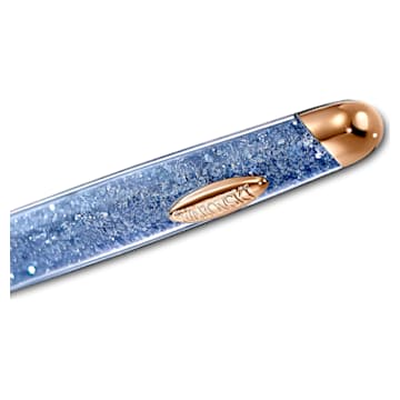 Crystalline Nova Anniversary ballpoint pen, Blue, Rose-gold tone plated - Swarovski, 5534317