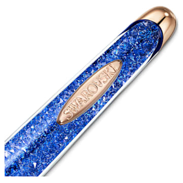 Stylo à bille Crystalline Nova, Bleu, Placage de ton or rosé - Swarovski, 5534319