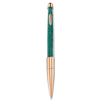 Kuličkové pero Crystalline Nova, Zelená, Pokoveno v růžovozlatém odstínu - Swarovski, 5534326