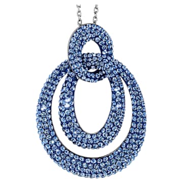 Tigris pendant, Blue, Ruthenium plated - Swarovski, 5534522