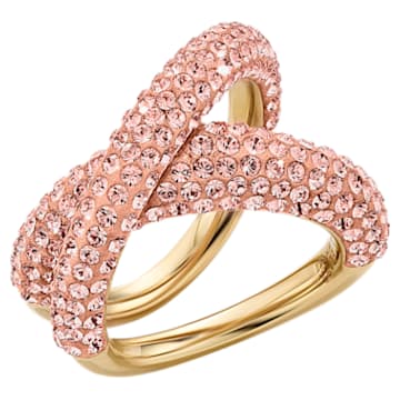 Tigris ring, Pink, Gold-tone plated - Swarovski, 5534544