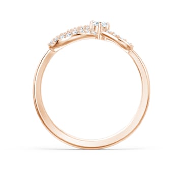 Swarovski Infinity ring, Infinity, White, Rose gold-tone plated - Swarovski, 5535412