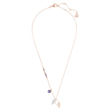 Swarovski Symbolic 链坠, 翅膀, 紫色, 镀玫瑰金色调 - Swarovski, 5535523