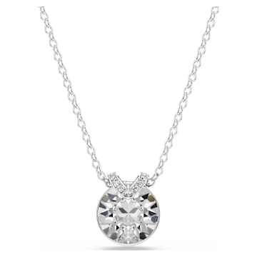 Gabriella pendant, White, Rhodium plated | Swarovski