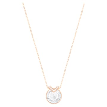 Bella V Anhänger, Rundschliff, Weiß, Roségold-Legierungsschicht - Swarovski, 5535528