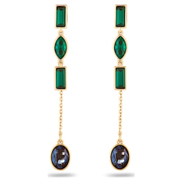 Beautiful Earth by Susan Rockefeller earring jackets, Bamboo, Multicolored, Gold-tone plated - Swarovski, 5535884