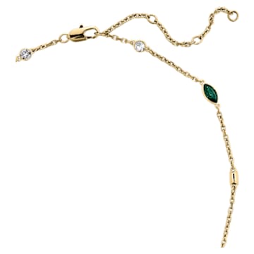 Beautiful Earth by Susan Rockefeller Y necklace, Panda and bamboo, Green, Gold-tone plated - Swarovski, 5535890