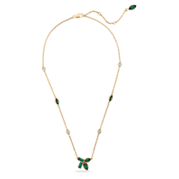 Beautiful Earth by Susan Rockefeller necklace, Bamboo, Green, Gold-tone plated - Swarovski, 5535891